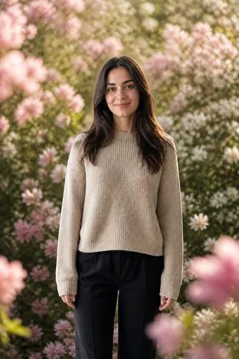 Flower background portrait composite example