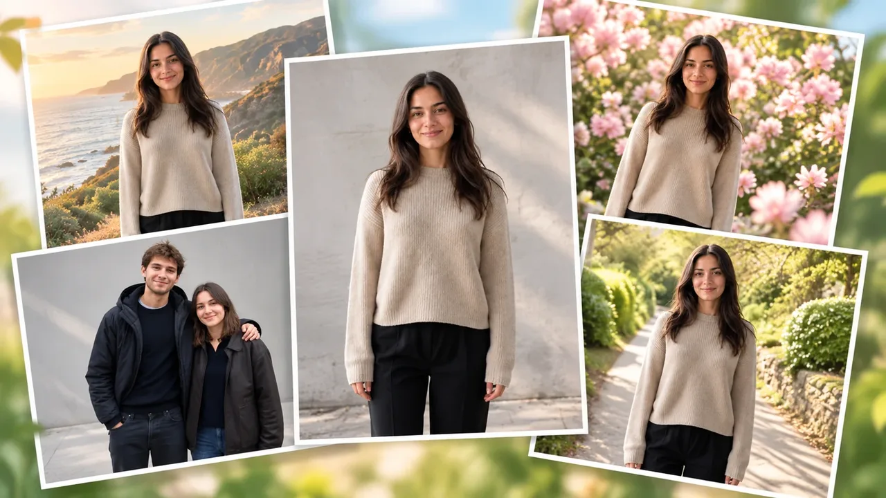 Change Background, Keep the Person - 6 Scene Photos