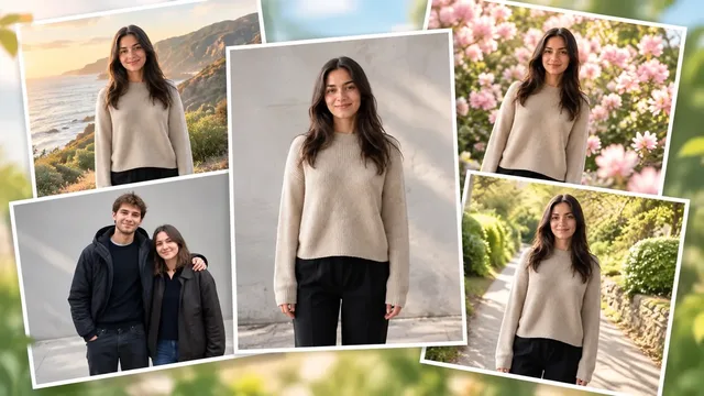Change Background, Keep the Person - 6 Scene Photos